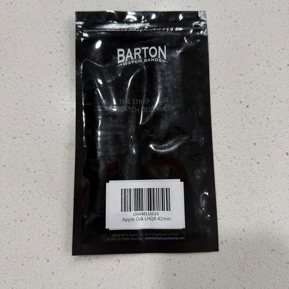 Barton‎ Watch Bands Apple Oak Leather Strap for Apple Watch 42mm LHQR Brown
